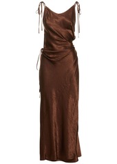 Acne Studios Long Satin Wrap Dress