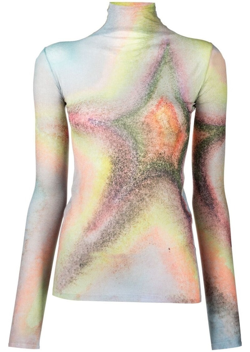 Acne Studios - Franziska Garment-Dyed Distressed Logo-Print Cotton