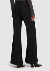 Acne Studios Tailored Wool Blend Crepe Flared Pants