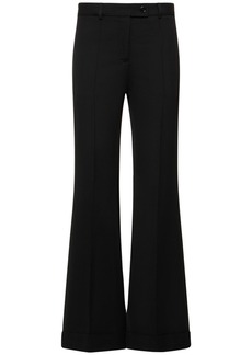 Acne Studios Tailored Wool Blend Crepe Flared Pants