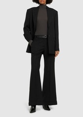 Acne Studios Tailored Wool Blend Crepe Flared Pants