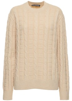 Acne Studios Wool Blend Cable Knit Sweater