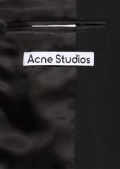 Acne Studios Wool Blend Crepe Single Breasted Blazer