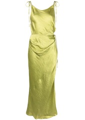 Acne Studios crinkled satin wrap dress