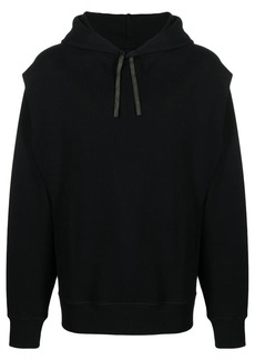 Acronym drawstring hooded sweatshirt