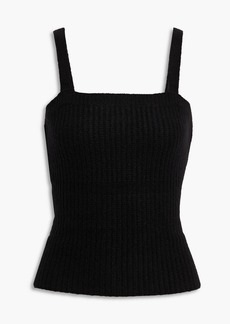 Adam Lippes - Brushed ribbed cashmere and silk-blend camisole - Black - M