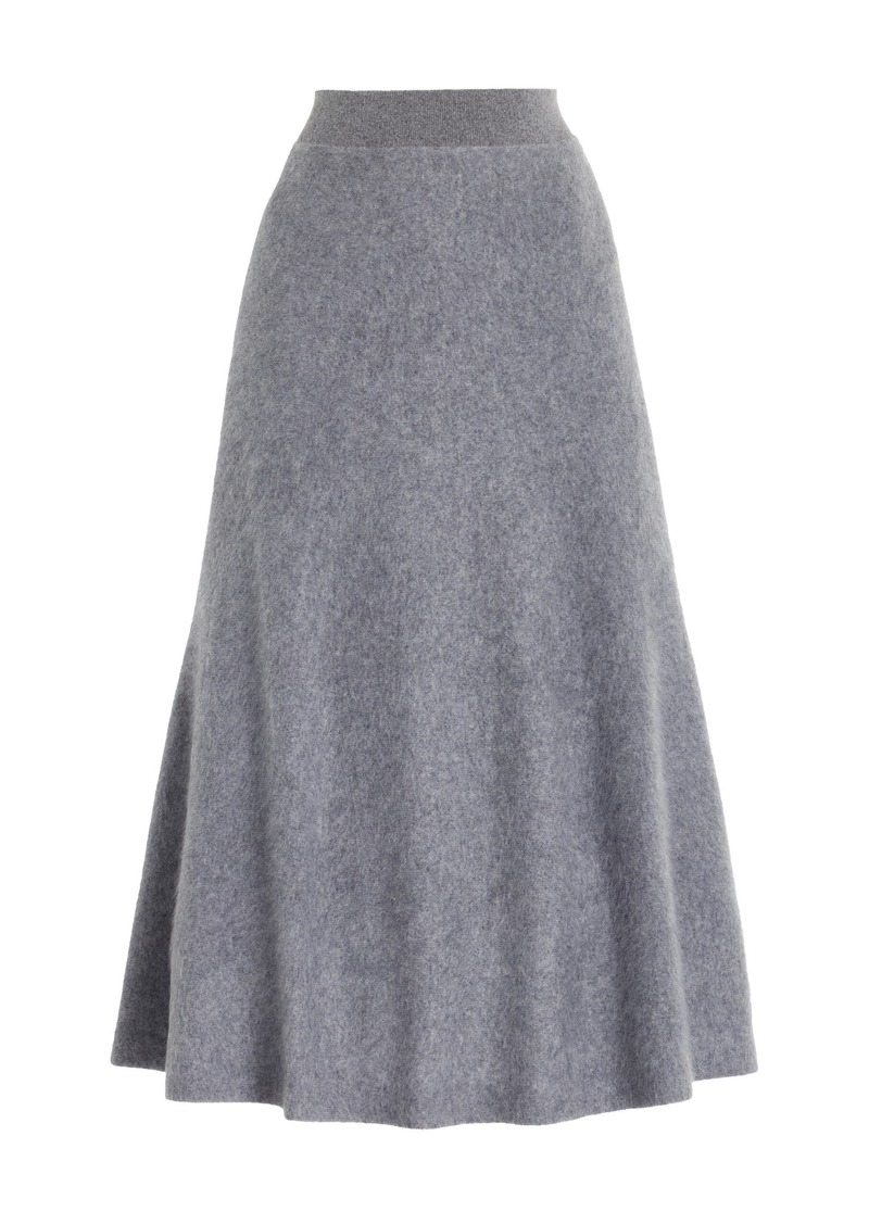 Adam Lippes - Cashmere Midi Skirt - Grey - M - Moda Operandi