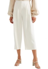 Adam Lippes - Pleated stretch-cady culottes - White - US 10