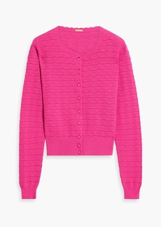 Adam Lippes - Pointelle-knit cardigan - Pink - XL