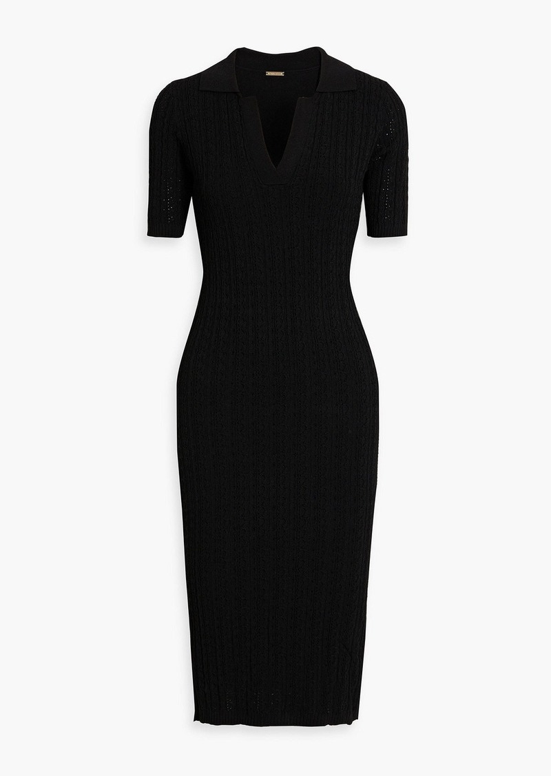 Adam Lippes - Pointelle-knit dress - Black - 3XL