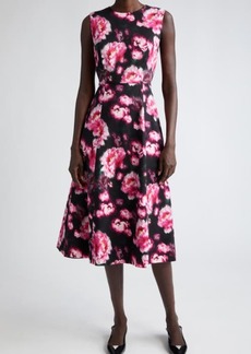 Adam Lippes Eloise Floral Stretch Twill Fit & Flare Dress