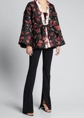 Adam Lippes Floral Jacquard Kimono Jacket