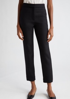 Adam Lippes High Waist Double Face Stretch Wool Ankle Pants