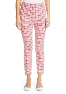 Adam Lippes Houndstooth Jacquard Crop Cigarette Pants