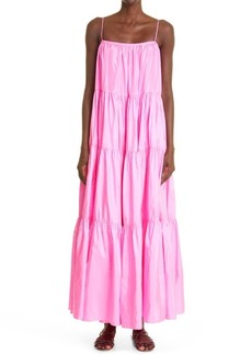 Adam Lippes Silk Taffeta Maxi Dress in Hot Pink at Nordstrom