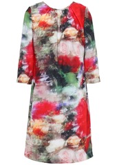 Adam Lippes Woman Gathered Floral-print Crepe Mini Dress Multicolor