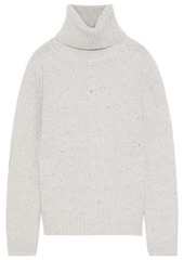 Adam Lippes Woman Marled Wool And Cashmere-blend Turtleneck Sweater Light Gray