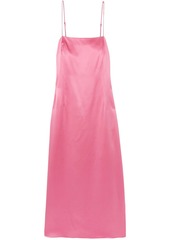 Adam Lippes Woman Silk-satin Midi Slip Dress Baby Pink