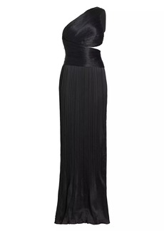 Adam Lippes Delphos Silk One-Shoulder Gown