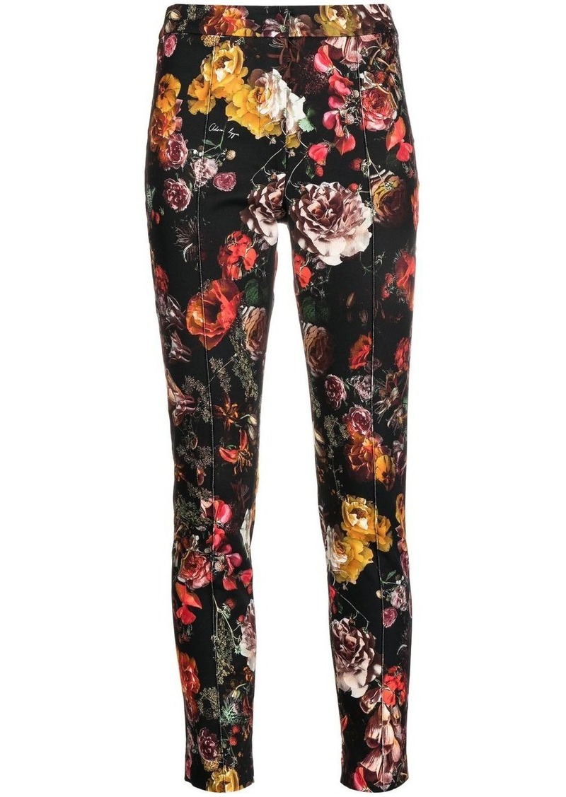 Adam Lippes floral-print cotton-twill trousers