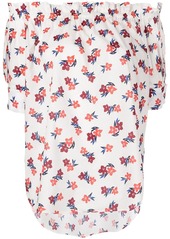 Adam Lippes floral-print off-shoulder blouse