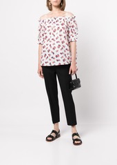 Adam Lippes floral-print off-shoulder blouse