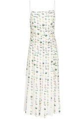 Adam Lippes floral-print pleated silk dress