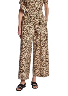 Adam Lippes High Waisted Paper Bag Pant In Printed Poplin