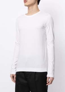 Adam Lippes Mens Long Sleeve Crewneck T-Shirt In Pima Cotton