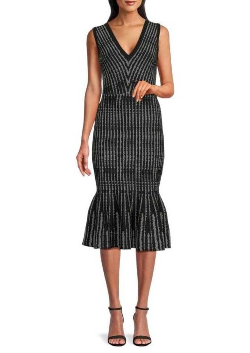 Adam Lippes Mermaid Hem Jacquard Knit Midi Dress