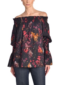 Adam Lippes Sadã‰ Top In Printed Voile