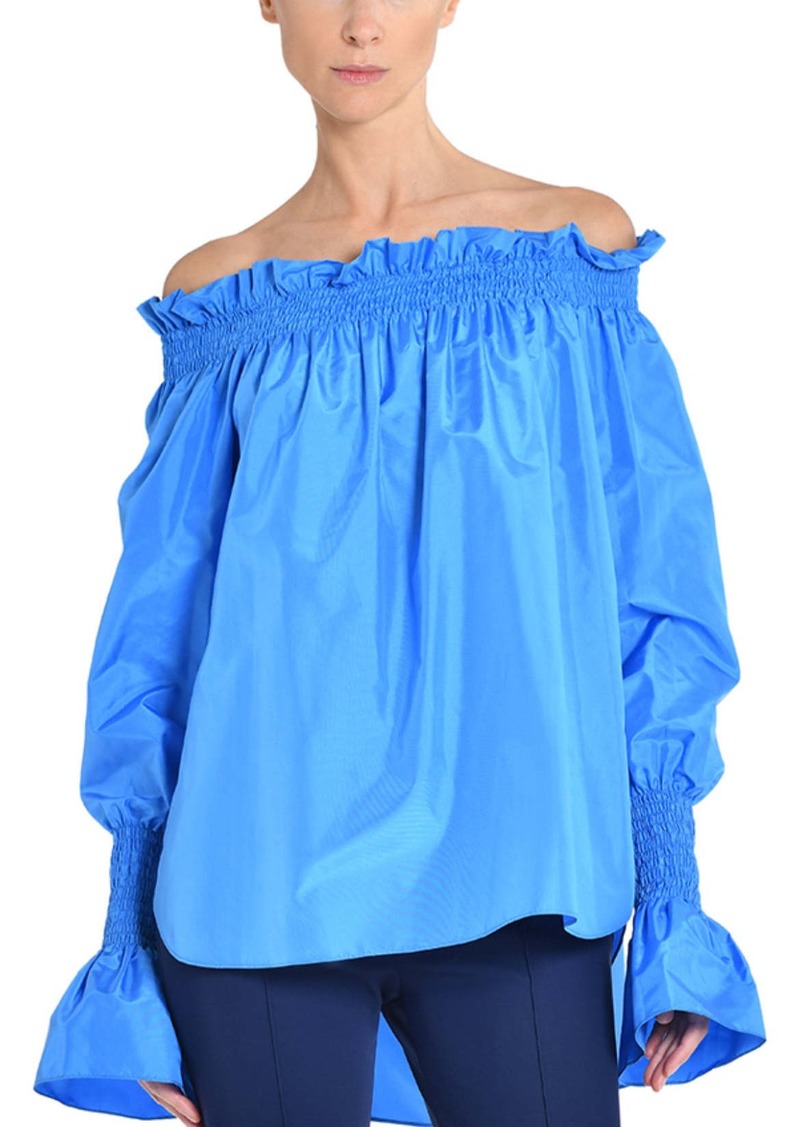 Adam Lippes Sadã‰ Top In Silk Taffeta