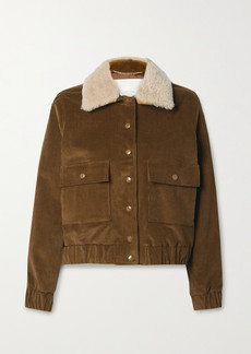 Adam Lippes Shearling-trimmed Cotton-blend Corduroy Jacket