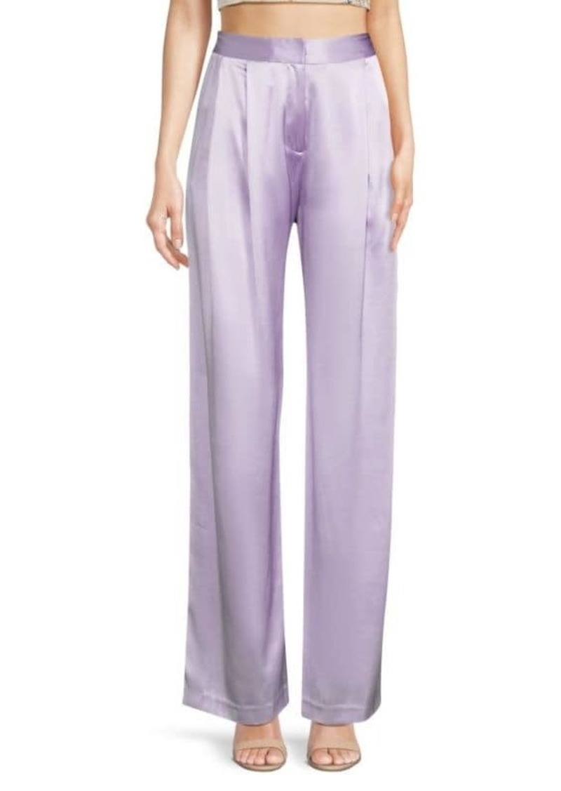 Adam Lippes Silk Charmeuse Wide Leg Pants