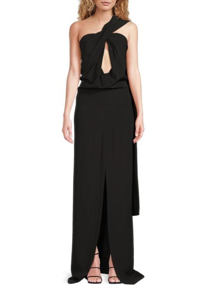 Adam Lippes Silk One Shoulder Gown