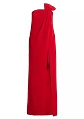 Adam Lippes Strapless Silk Crepe Bow Gown