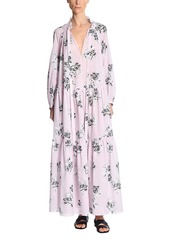 Adam Lippes Tiered Dress In Printed Voile