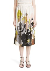 Women's Adam Lippes Floral Silk Skirt