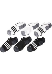 Adidas 3-Stripes No Show Socks 6-Pack (Toddler/Little Kid/Big Kid/Adult)