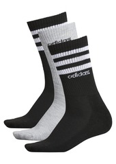 adidas 3-Pk. 3-Stripe Crew Women's Socks