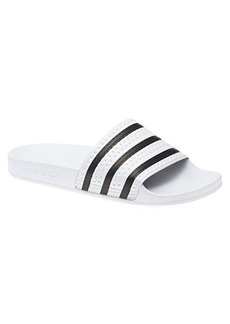 adidas Adilette Stripe Sport Slide in White/Black/White at Nordstrom