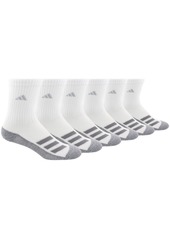 adidas Big Boys Cushioned Angle Stripe Crew Sock Pack of 6