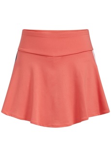 adidas Big Girls 3-Stripe Flounce Knit Skort - Preloved Scarlet
