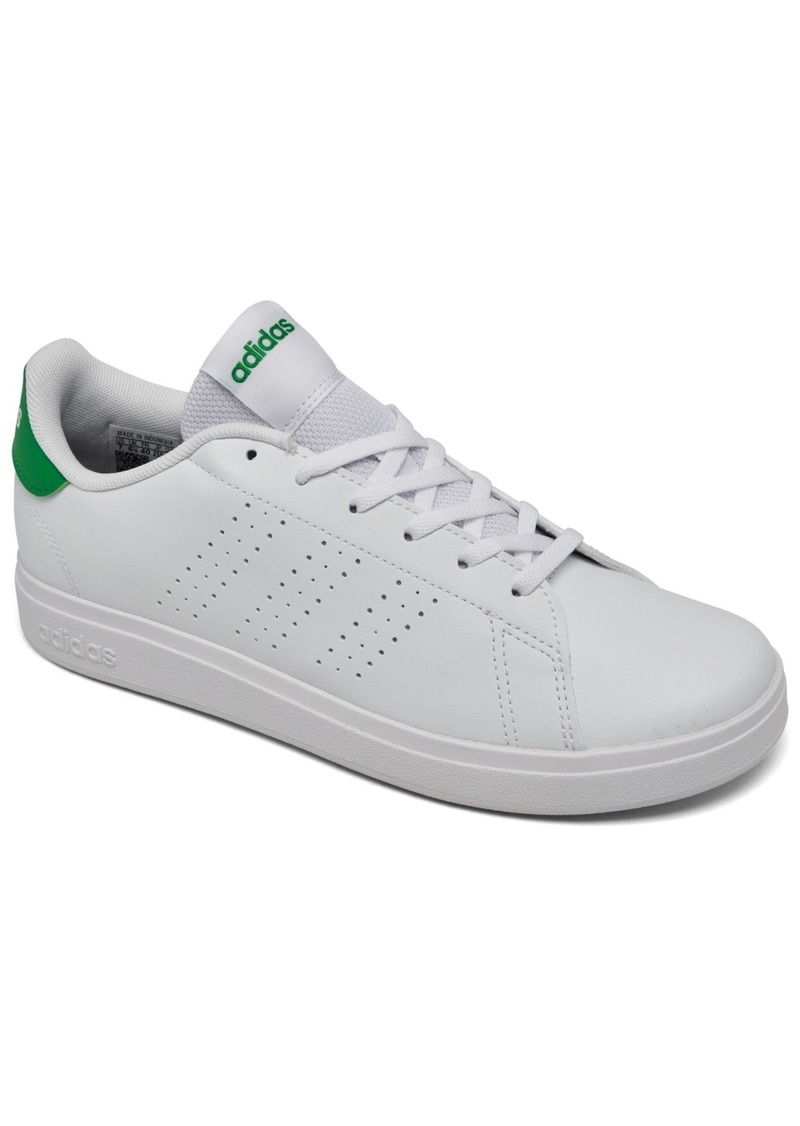 Adidas Big Kids Advantage Base 2.0 Casual Sneakers from Finish Line - White/Green