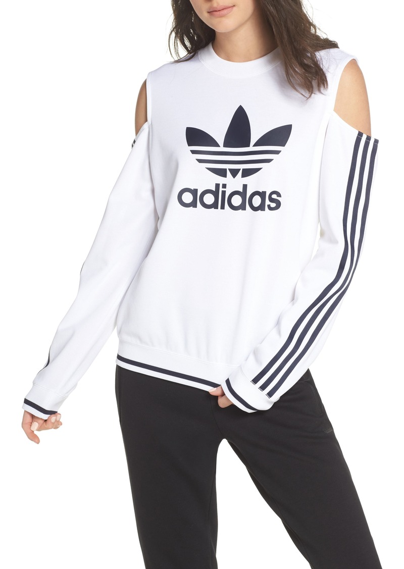 adidas cold shoulder sweater