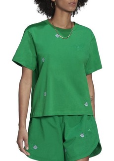 adidas Embroidered Cotton T-Shirt in Green at Nordstrom