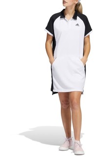 adidas Golf Colorblock Recycled Polyester Golf Dress in White at Nordstrom