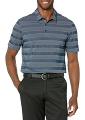 adidas Men's Two Color Stripe Polo Shirt