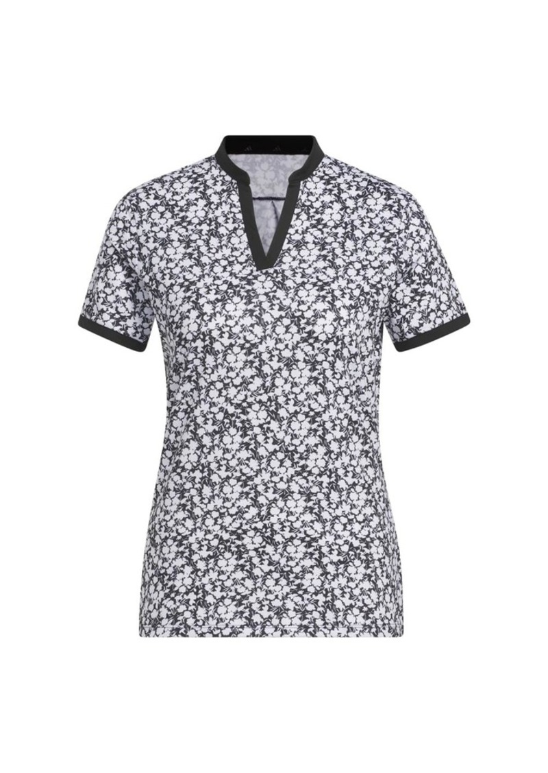 adidas Women's Standard Ultimate365 Print Sleeveless Polo Shirt /White