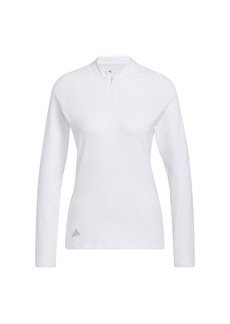adidas Women's Standard Quarter Zip Long Sleever Golf Polo Shirt